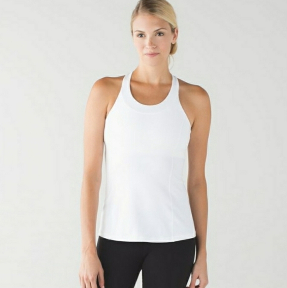 Lululemon athletica Enhearten Tank, built in bra. White. Women size 6. - Picture 2 of 12